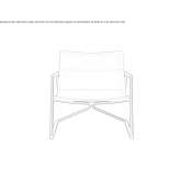 Leather armchair based on a sled with armrests Blois