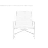 Armchair with armrests based on a sled Blois