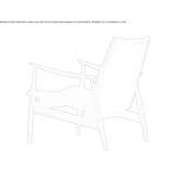 Leather upholstered armchair with armrests Atglen