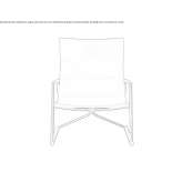 Leather armchair based on a sled with armrests Blois