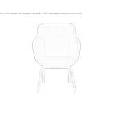 Fabric armchair with armrests Ameglia