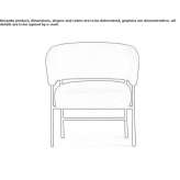 Fabric armchair with armrests Sikeston