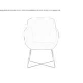 Fabric armchair with armrests Ameglia