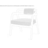 Solid wood armchair with armrests Hiram