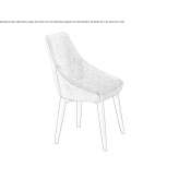 Upholstered wooden chair Godley