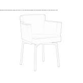 Swivel armchair, leather, with armrests Moguer