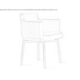 Swivel armchair, leather, with armrests Moguer