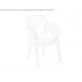 Fabric upholstered armchair with armrests Gavray