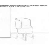 Fabric dining chair with armrests Queenton