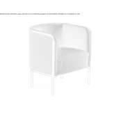 Fabric armchair with armrests Pisba