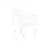 Fabric upholstered armchair with armrests Austell