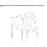 Ash armchair with armrests Farragut