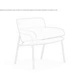 Fabric armchair with armrests Natoye