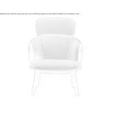 Fabric upholstered armchair with armrests Trikala