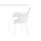 Fabric upholstered armchair with armrests Angues
