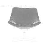 Upholstered armchair with a 4-star base Lledrod
