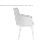 Upholstered wooden chair Siror