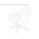 Fabric armchair with armrests Heer