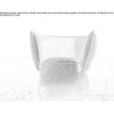 Textile armchair with armrests and fire-resistant padding Ossuccio