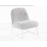 A fabric armchair based on a sleigh Cusano