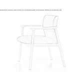 Upholstered armchair with armrests Carnaiba