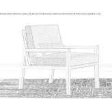 Wooden armchair with armrests Dalaas