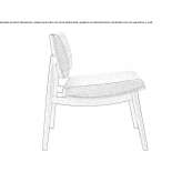 Upholstered wooden chair Ileana