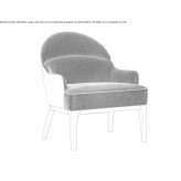 Fabric armchair with armrests Fribourg
