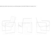 Armchair upholstered in polyurethane with armrests Berloz
