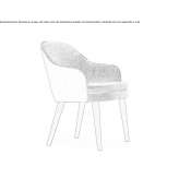 Fabric armchair with armrests Heby