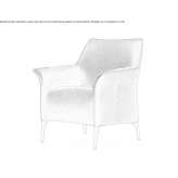 Leather armchair with armrests Yavkyne