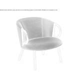 Fabric upholstered armchair with armrests Trikala