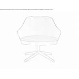 Oak swivel armchair with armrests Luingne