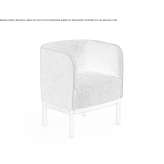 Fabric upholstered armchair with armrests Pisba