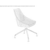 Upholstered armchair with a 4-star base Godley