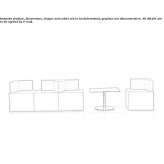 Modular armchair Boyette