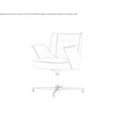 Leather armchair with a 4-star base Khorlovo