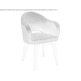 Upholstered wooden armchair with armrests Trsic