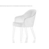 Fabric armchair Heby