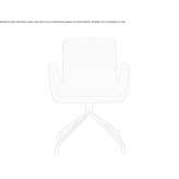 Swivel fabric chair on trestles with armrests Austell