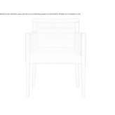 Fabric armchair with armrests Babyn