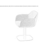 Swivel fabric chair with armrests Heer
