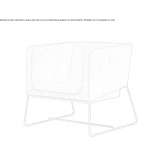 Upholstered armchair based on a sleigh with armrests Gurasada