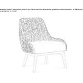 Armchair upholstered with fabric Illorai