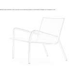 Tanned leather armchair with armrests Alborea