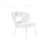 Fabric upholstered armchair with armrests Formica
