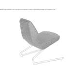 Armchair upholstered with fabric on supports Wapielsk