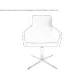 Swivel armchair with 4-star base Louros