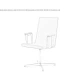 Fabric armchair with 4-star base Bezerros
