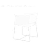 A sled-based armchair with armrests Gurasada